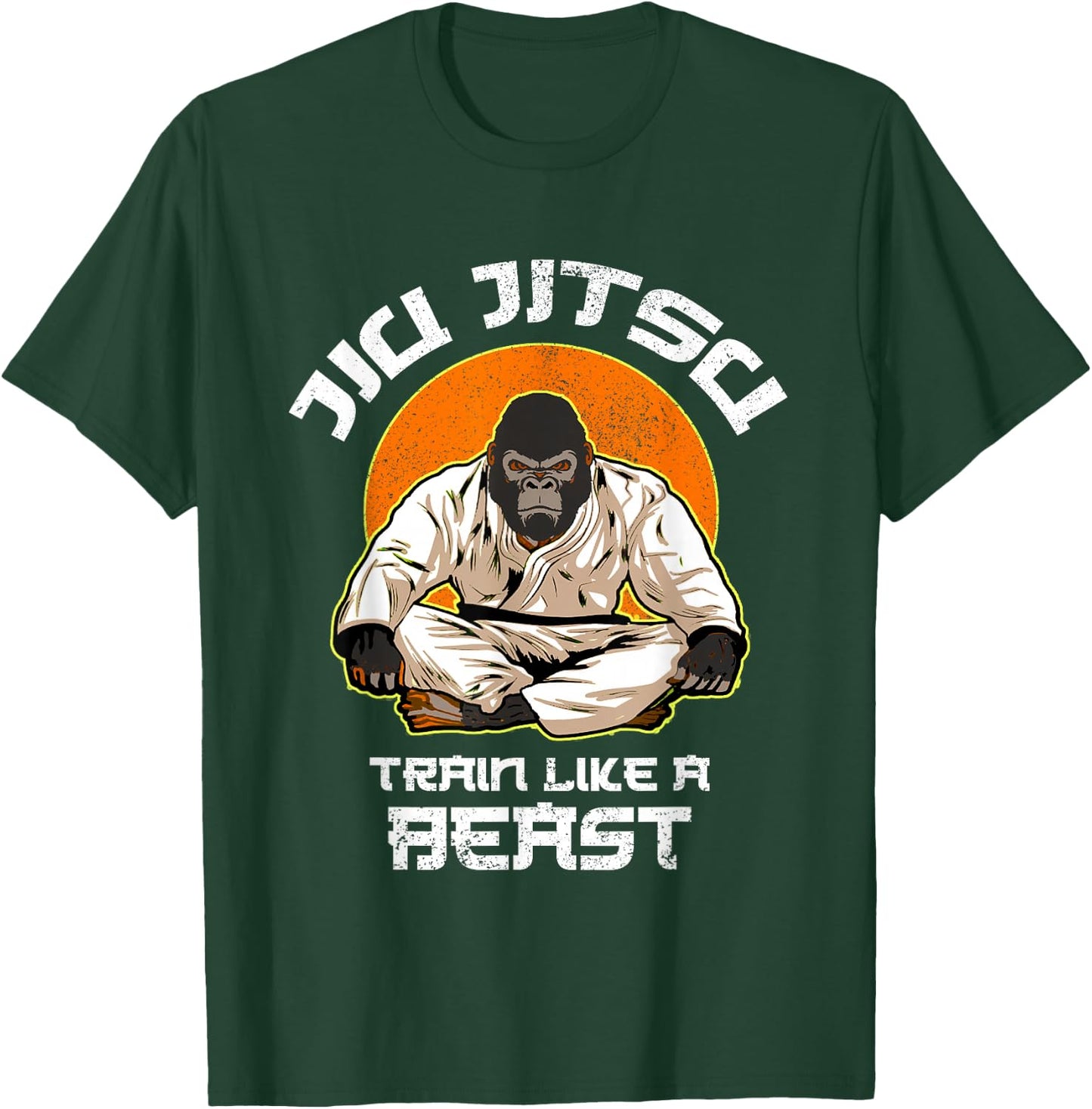 Train like a Beast Jiu Jitsu, BJJ Gorilla Grappling MMA T-Shirt - T-Shirt | Forest