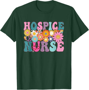Hospice Nurse Week Groovy Leopard Appreciation Day T-Shirt - T-Shirt | Forest