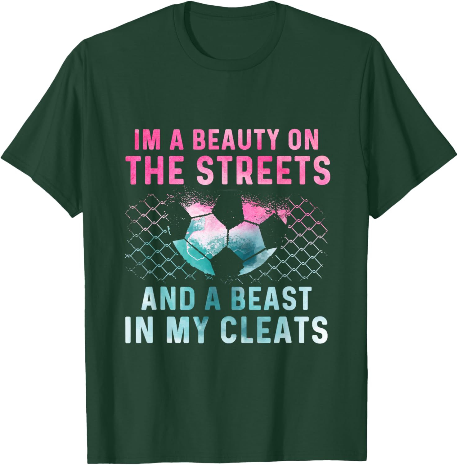 Girl Soccer Player Gifts Team Cleats Mom Goalie Captain T-Shirt - T-Shirt | Forest