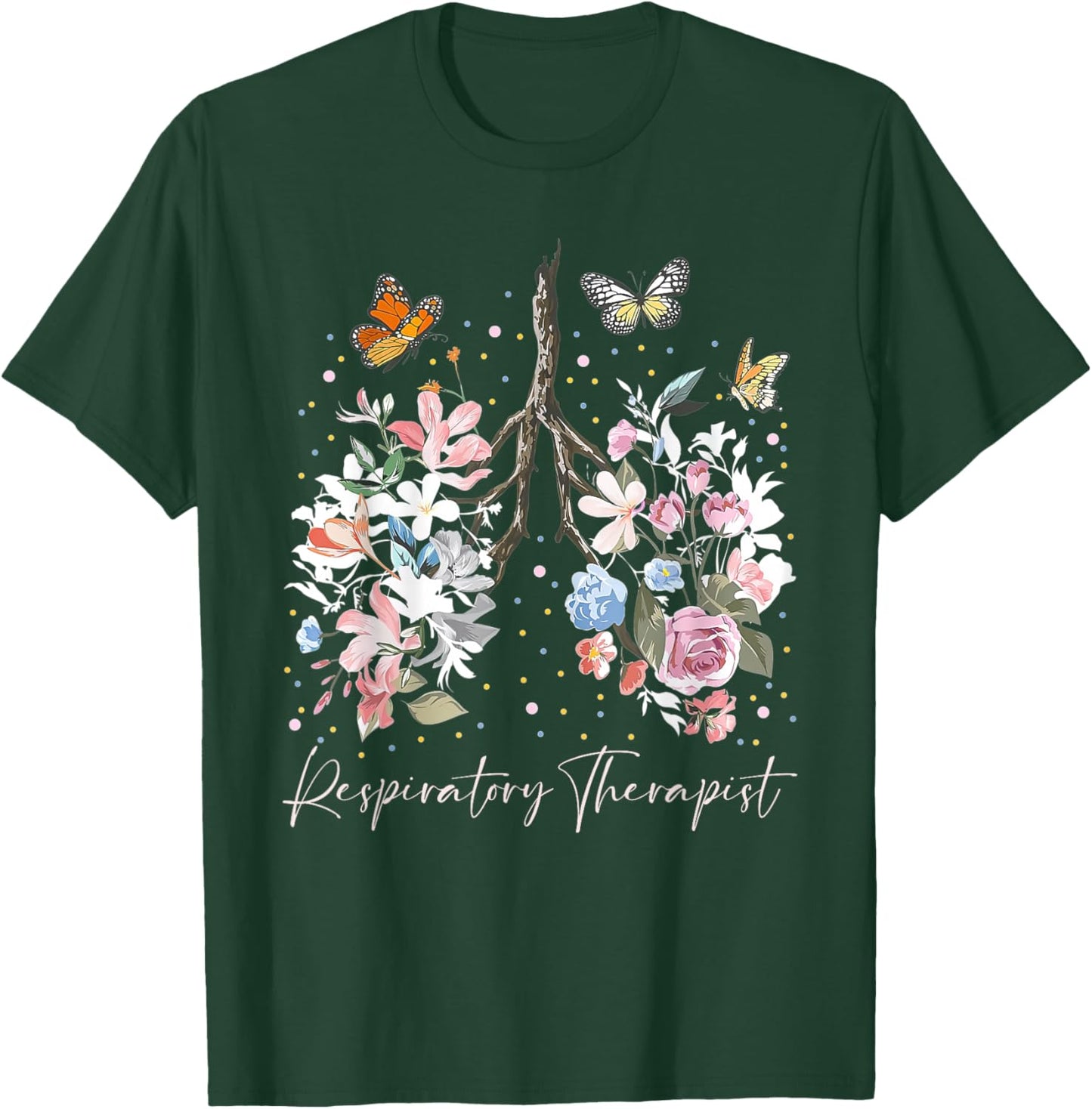 Funny Respiratory Therapist Therapy Lung Happy Easter Day T-Shirt - T-Shirt | Forest