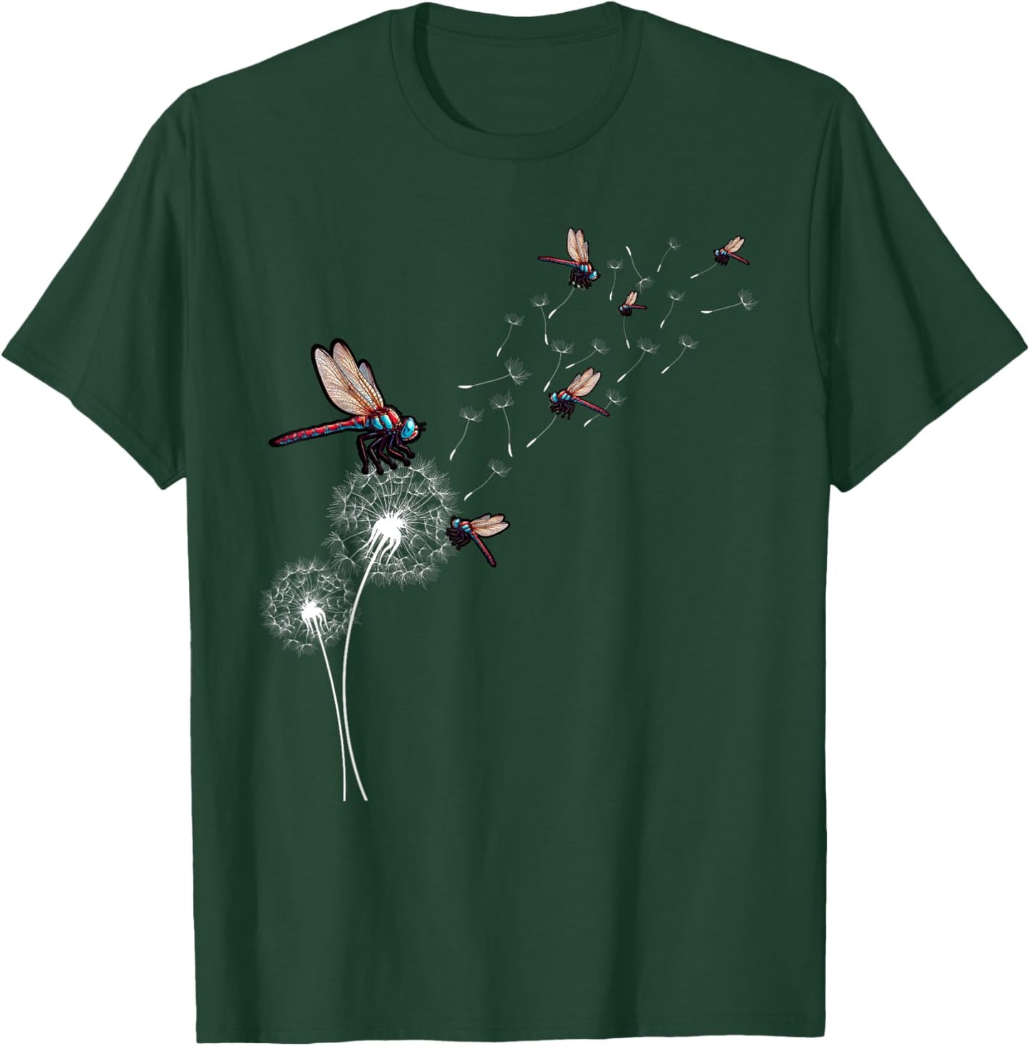 Dandelion Dragonfly Wildlife Insect Dragonfly T-Shirt - T-Shirt | Forest