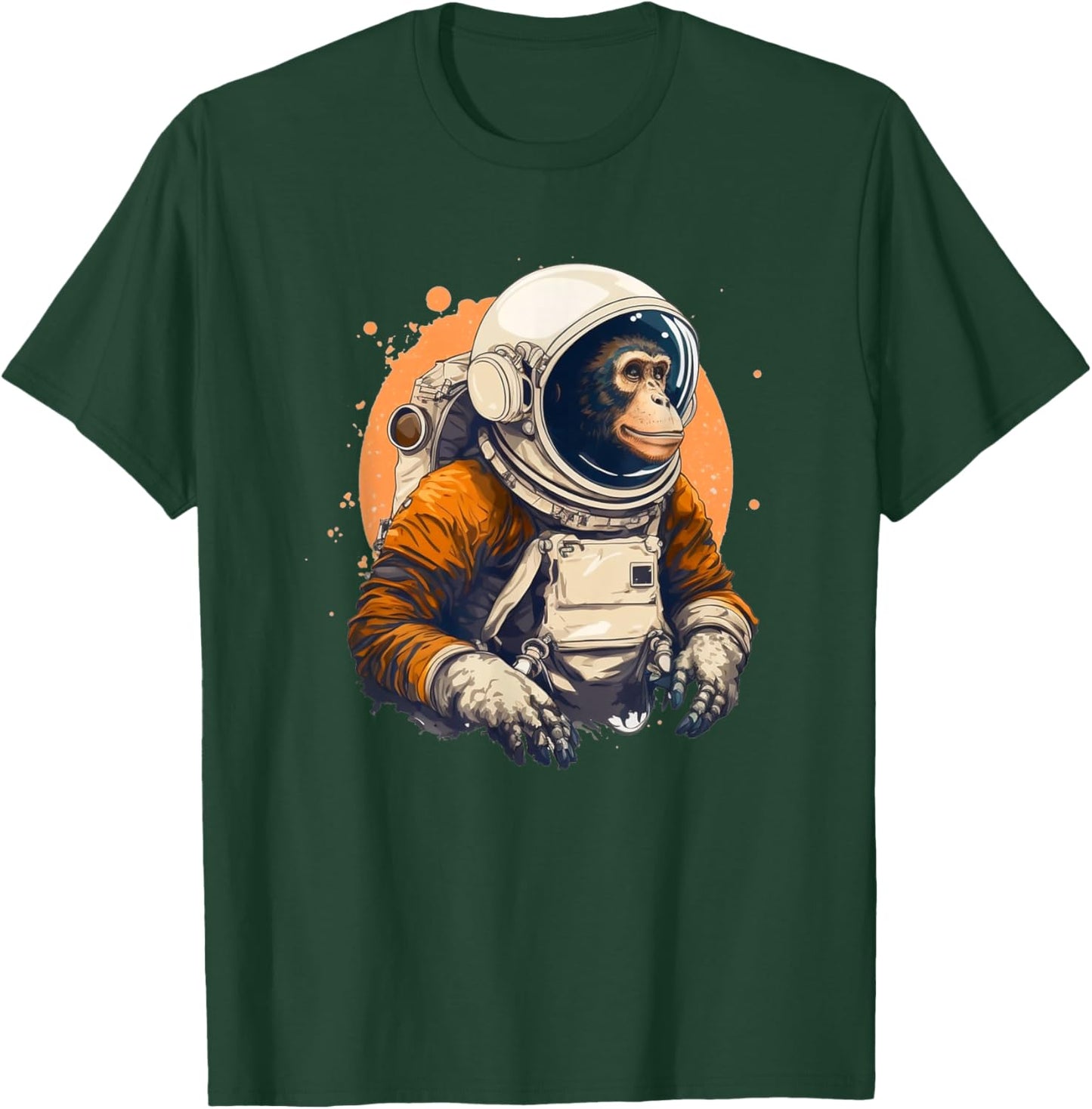 Space Vintage Travel Astronaut Monkey Astronaut T-Shirt - T-Shirt | Forest