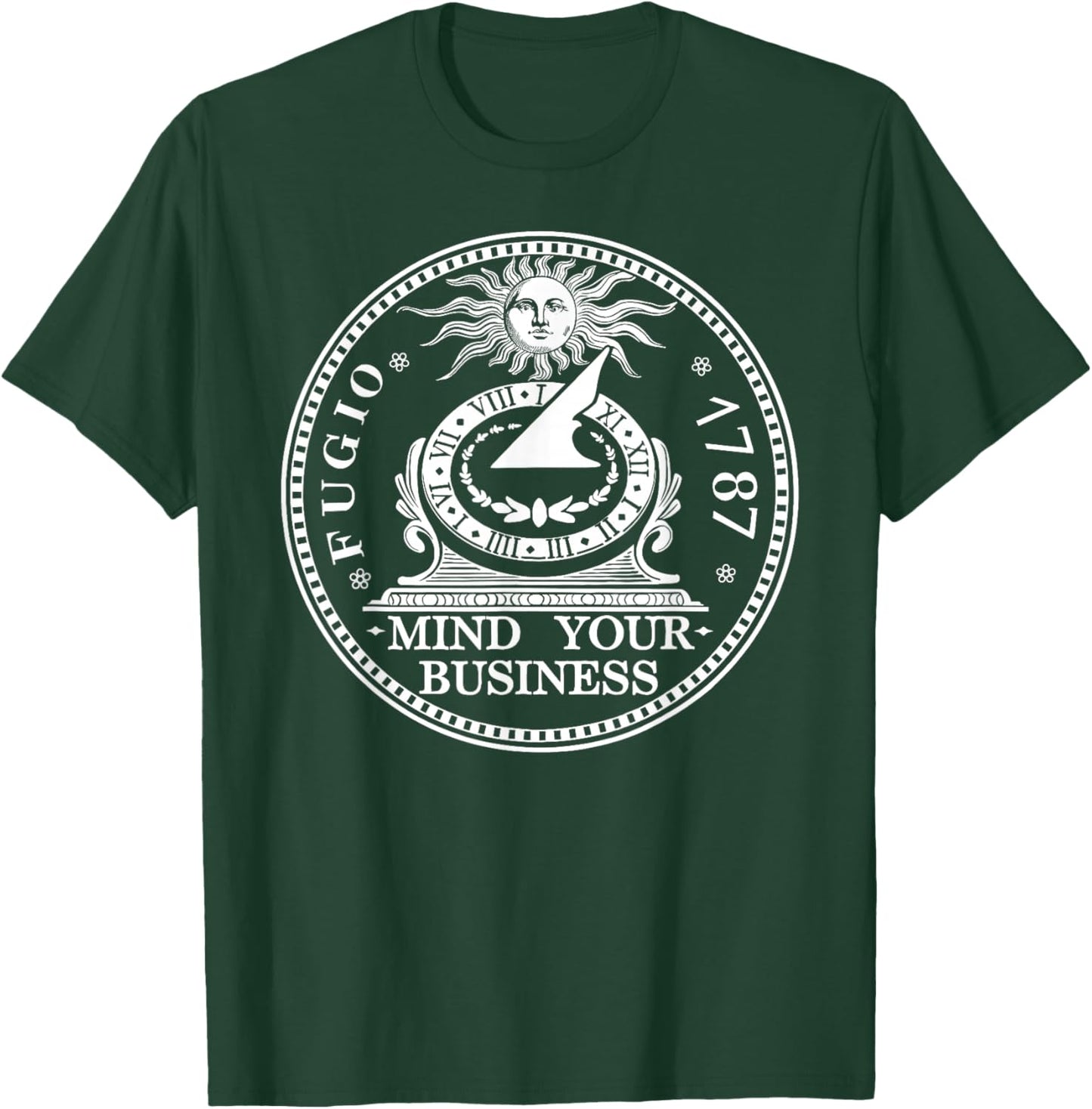 Fugio 1787 Cent Coin Mind Your Business United States Money T-Shirt - T-Shirt | Forest