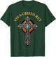 Roman Catholic Viva Cristo Rey Cristeros Cross T-Shirt - T-Shirt | Forest