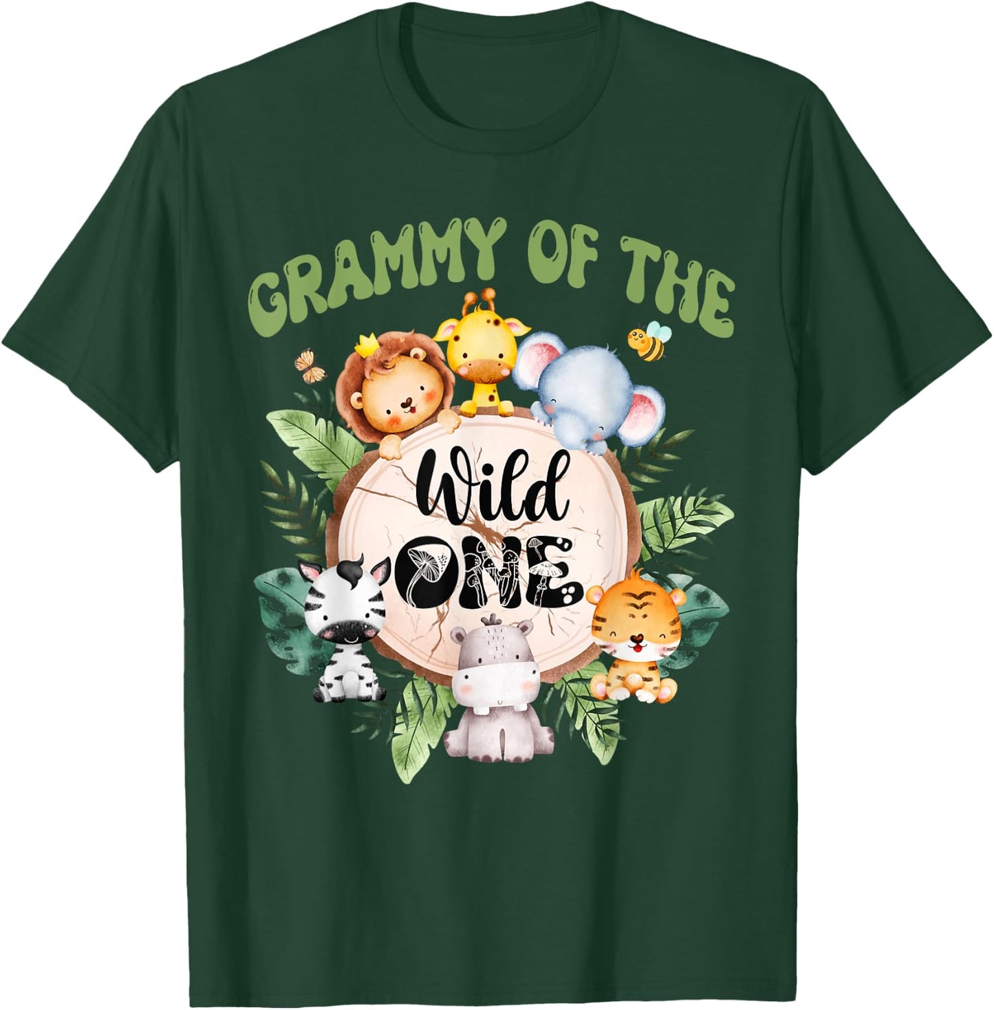 Grammy Of The Wild One 1st Birthday Safari Family Matching T-Shirt - T-Shirt | Forest