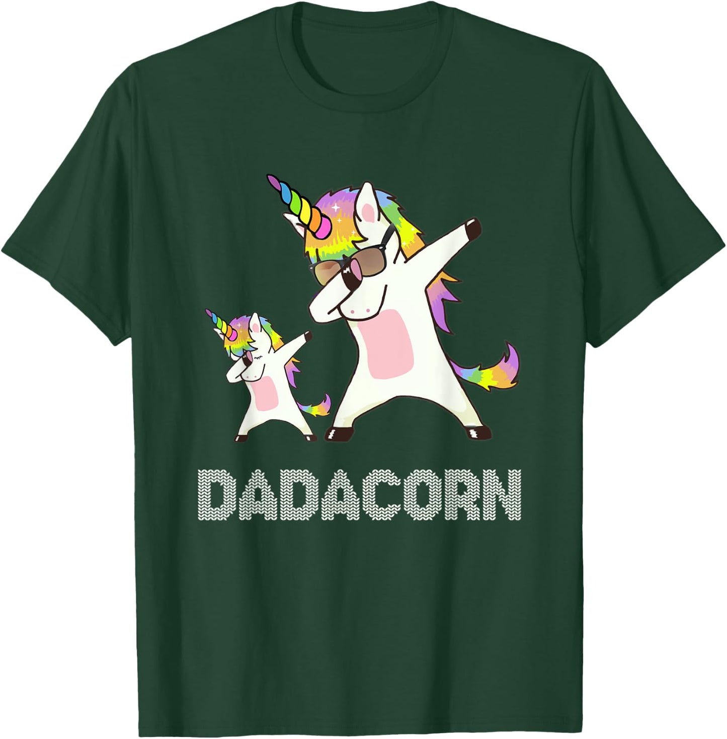 Dadacorn Unicorn Dad - Men-Adults - Black - Small - Short Sleeve - Cotton, Polyester T-Shirt - T-Shirt | Forest