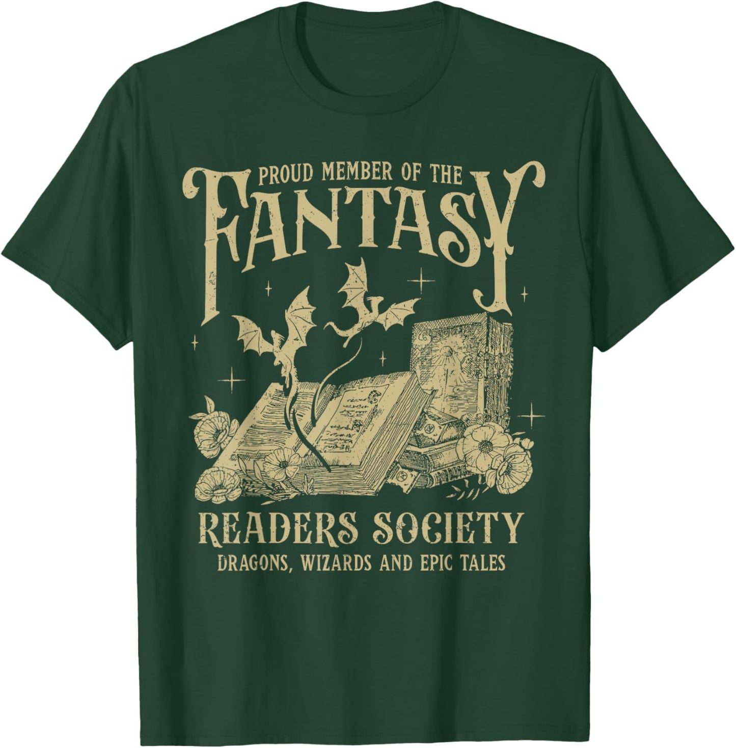Fantasy Romance Proud Member Of The Fantasy Readers Society T-Shirt - T-Shirt | Forest
