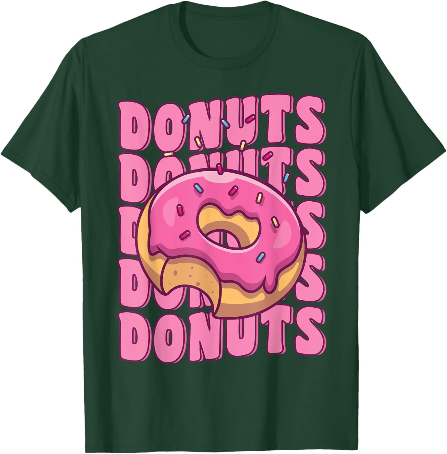 Groovy Pink Donut Squad Sprinkles Donut Lover Matching Donut T-Shirt - T-Shirt | Forest