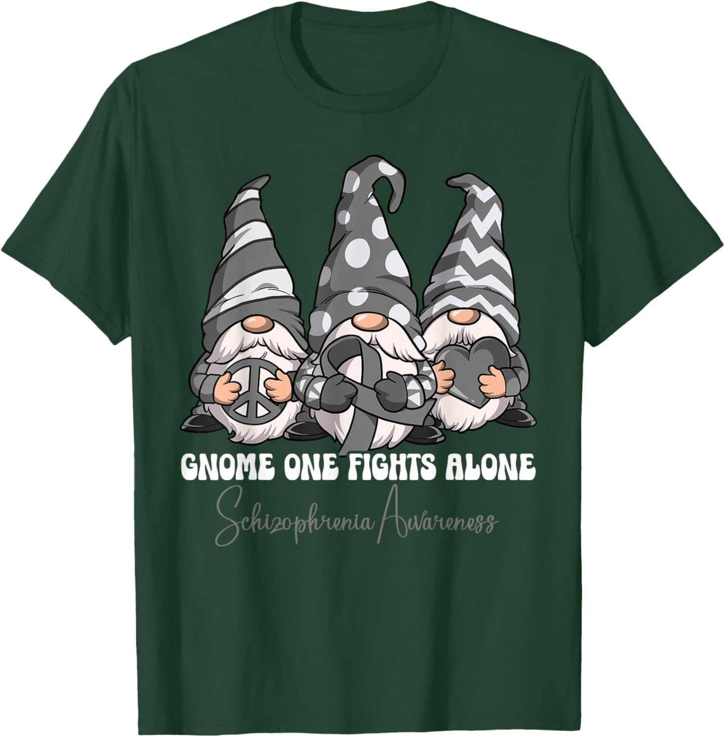 Schizophrenia Awareness Gifts Kids Black Cartoon Schizophrenia Awareness T-Shirt - T-Shirt | Forest