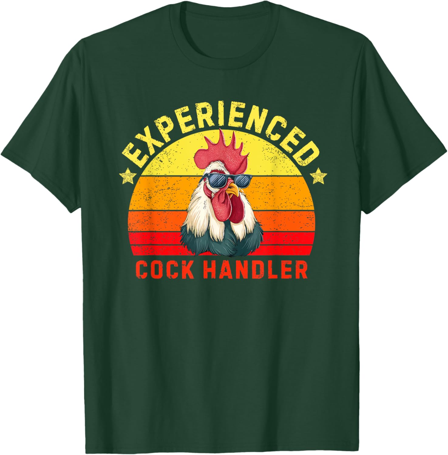 Experienced Cock Handler Funny Chicken Rooster Adult Meme T-Shirt - T-Shirt | Forest