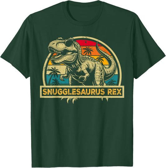 Snugglesaurus T Rex Dinosaur Snuggle Saurus Family Matching T-Shirt - T-Shirt | Forest
