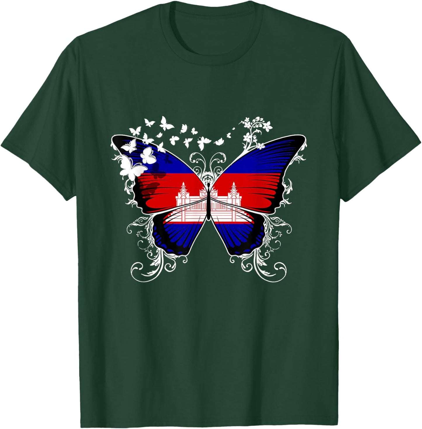 Cambodia Flag Cambodian T-Shirt - T-Shirt | Forest