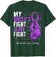 Purple Ribbon Uncle Pancreatic Cancer Awareness T-Shirt - T-Shirt | Forest