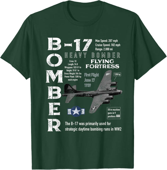 B17 Flying Fortress T-Shirt - T-Shirt | Forest
