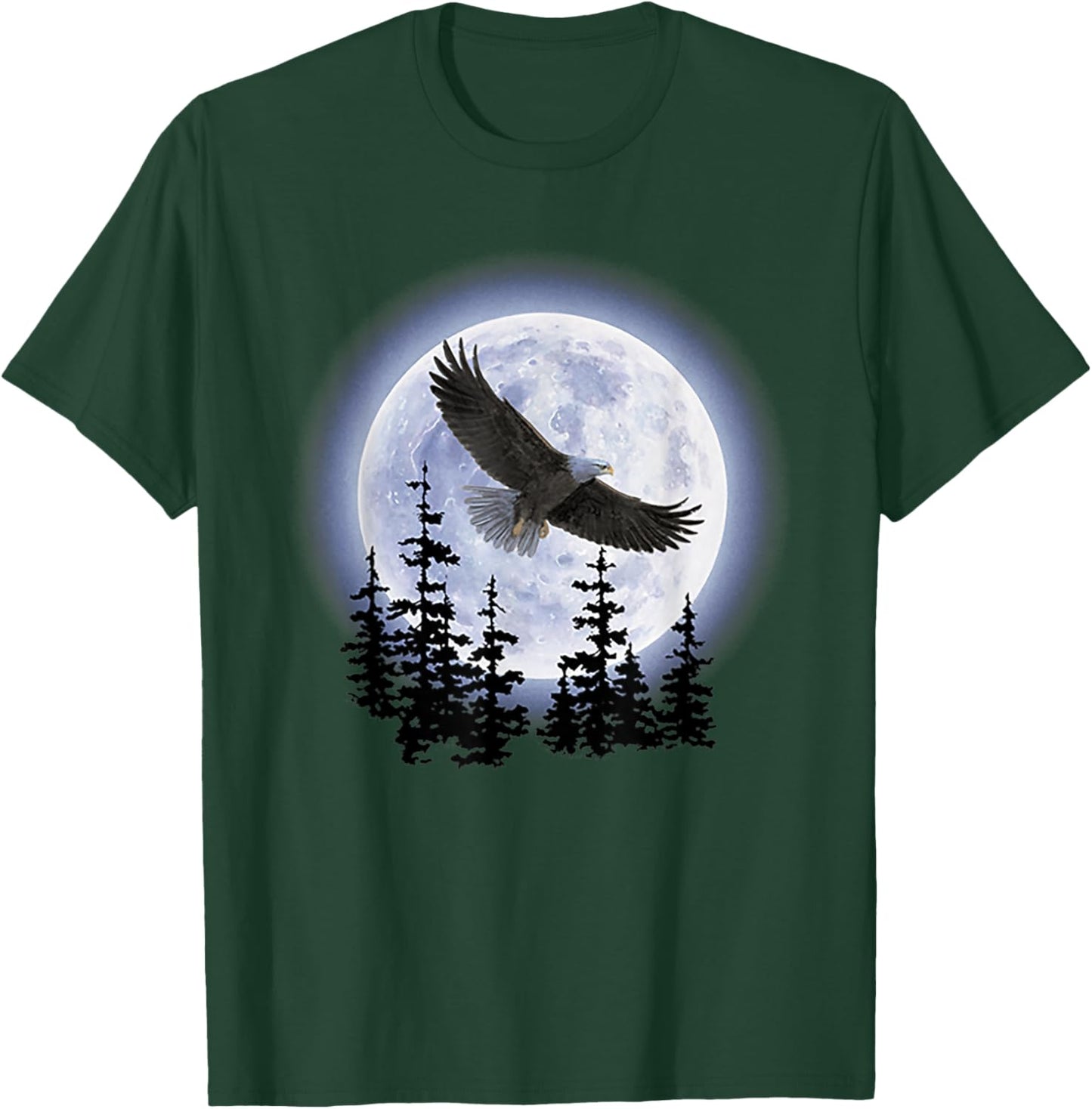 Bald Eagle with Moon T-Shirt - T-Shirt | Forest