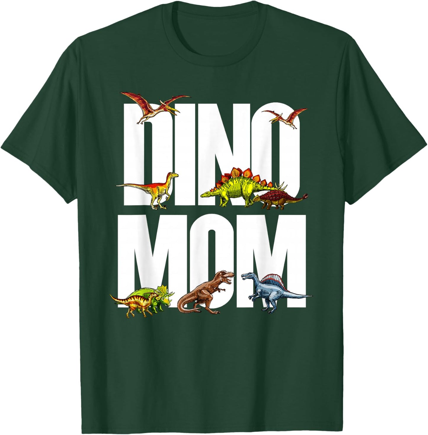 Dinosaur Mom Dinosaur Parent Mother's Day Gift Dino Moms T-Shirt - T-Shirt | Forest