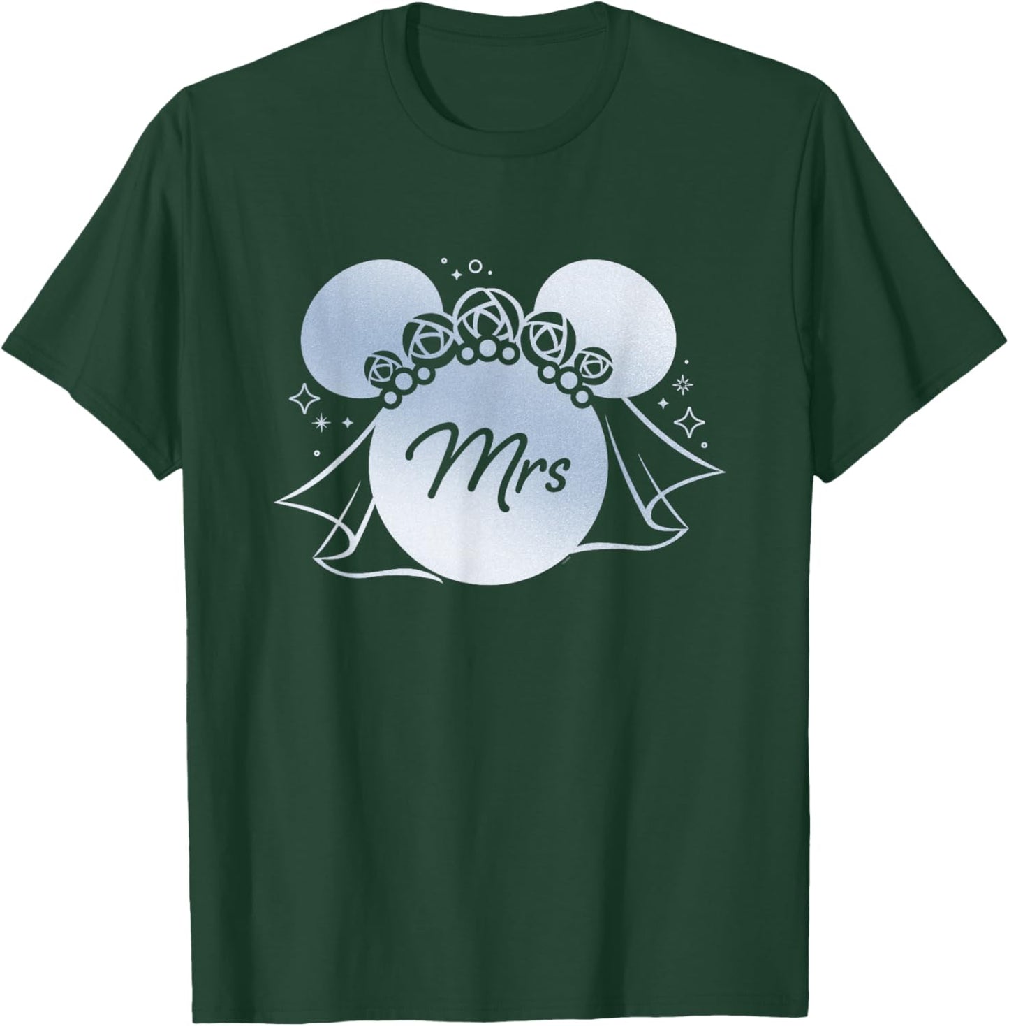 Disney Wedding Matching Minnie Bridal Veil Wife Bride Mrs T-Shirt - T-Shirt | Forest