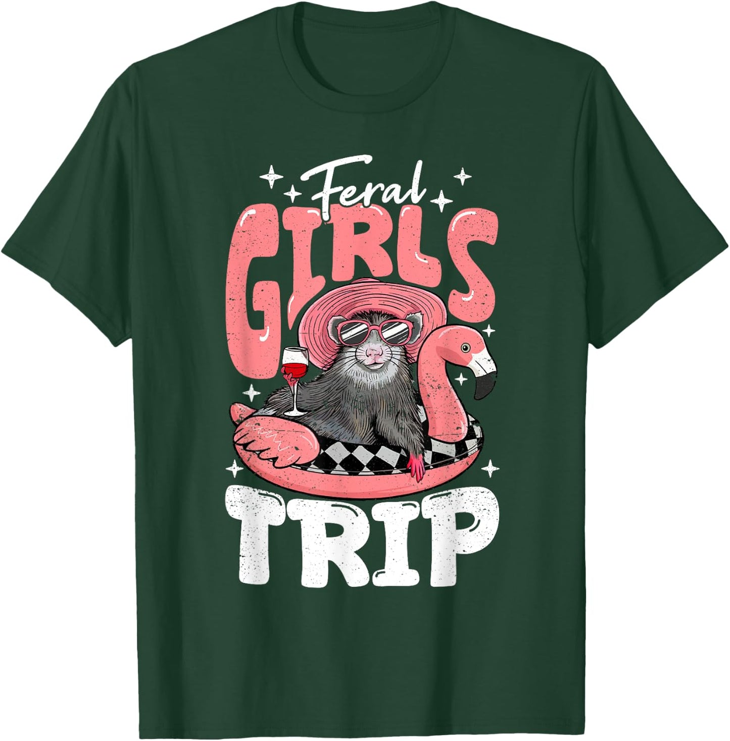 Feral Girls Trip Possum For Opossum Women T-Shirt - T-Shirt | Forest