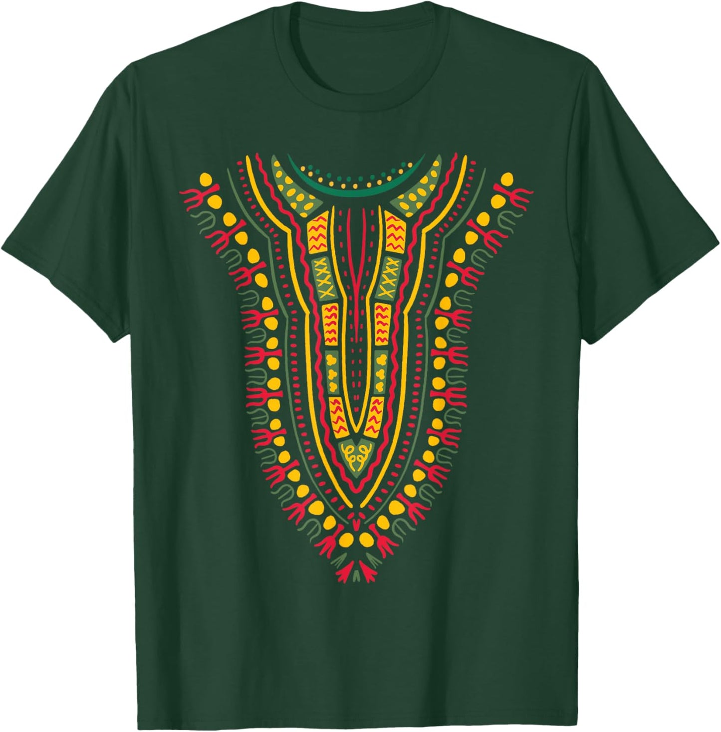 Dashiki Print Kente Ethnic African Pride for Kids Boys Girls T-Shirt - T-Shirt | Forest