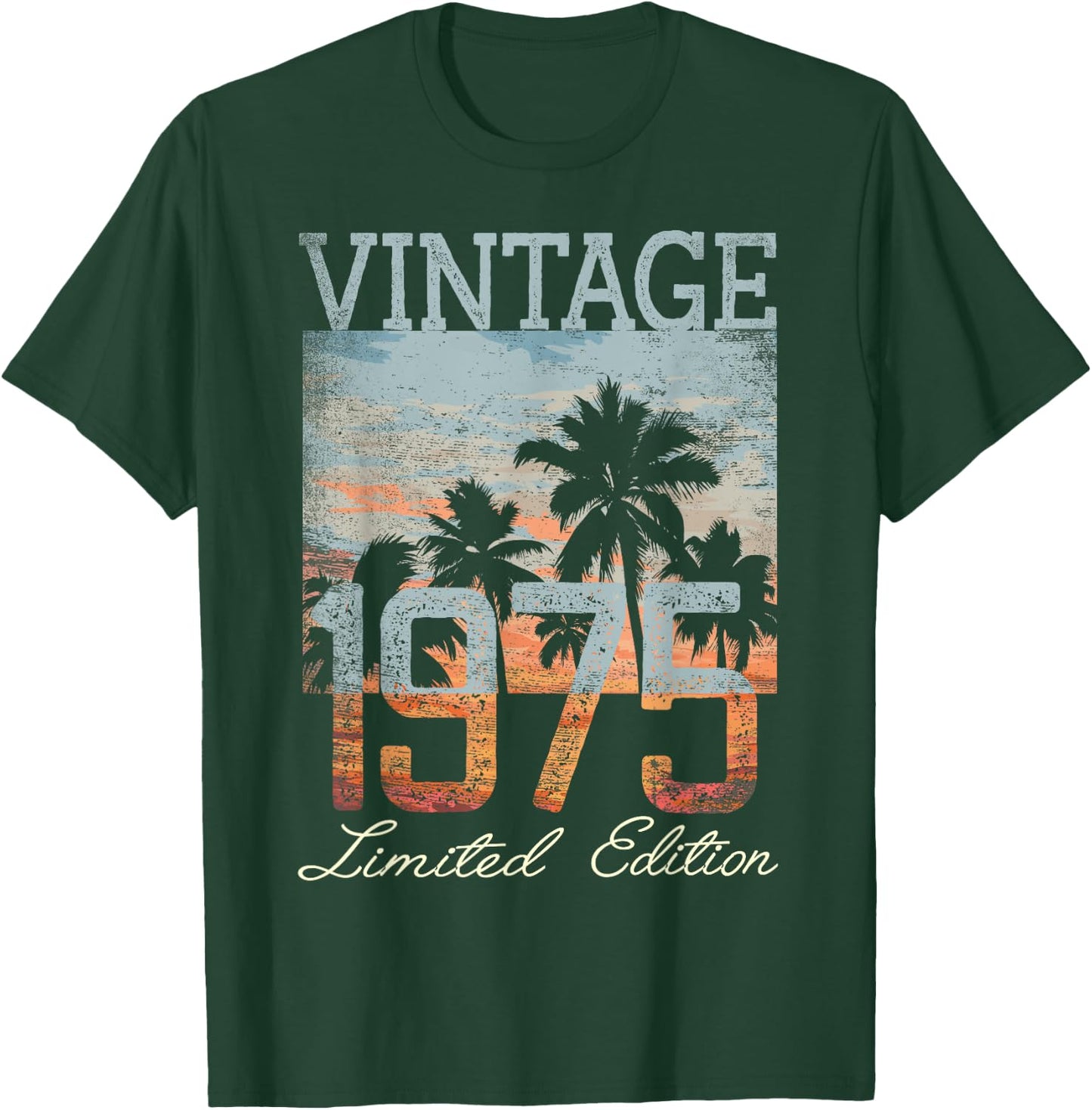 Vintage 1975 Limited Edition 50th Birthday 50 Year Old Gifts T-Shirt - T-Shirt | Forest
