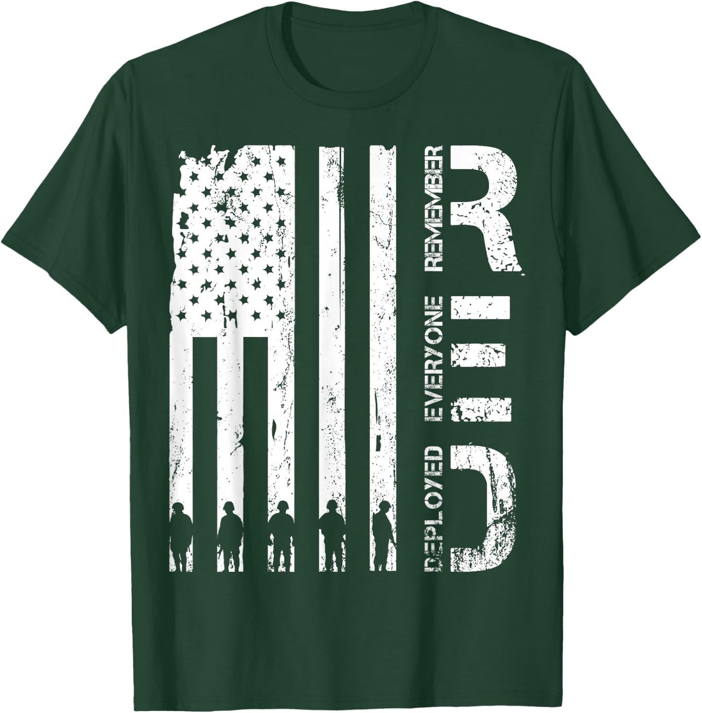 Red Remember Everyone Deployed Military Friday Wear Veterans T-Shirt - T-Shirt | Forest