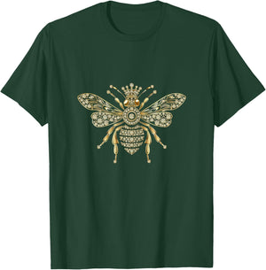 Bee Queen Crown Cute Beekeeping Beekeeper Bee Lover T-Shirt - T-Shirt | Forest
