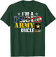 I'm A Proud Army Uncle American Flag Military Gift Veteran Women Kids Men T-Shirt - T-Shirt | Forest
