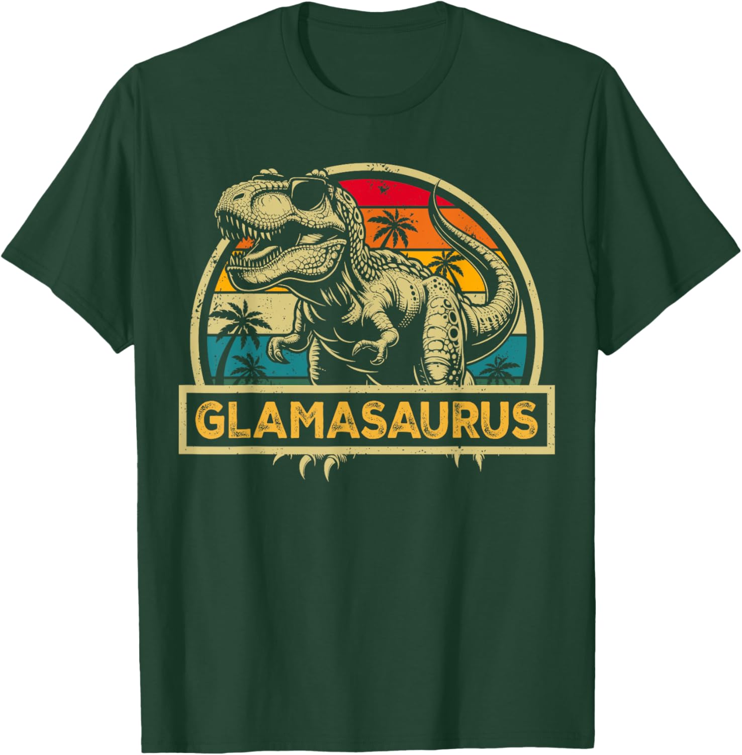 Glamasaurus T Rex Dinosaur Glam a Saurus Family Matching T-Shirt - T-Shirt | Forest