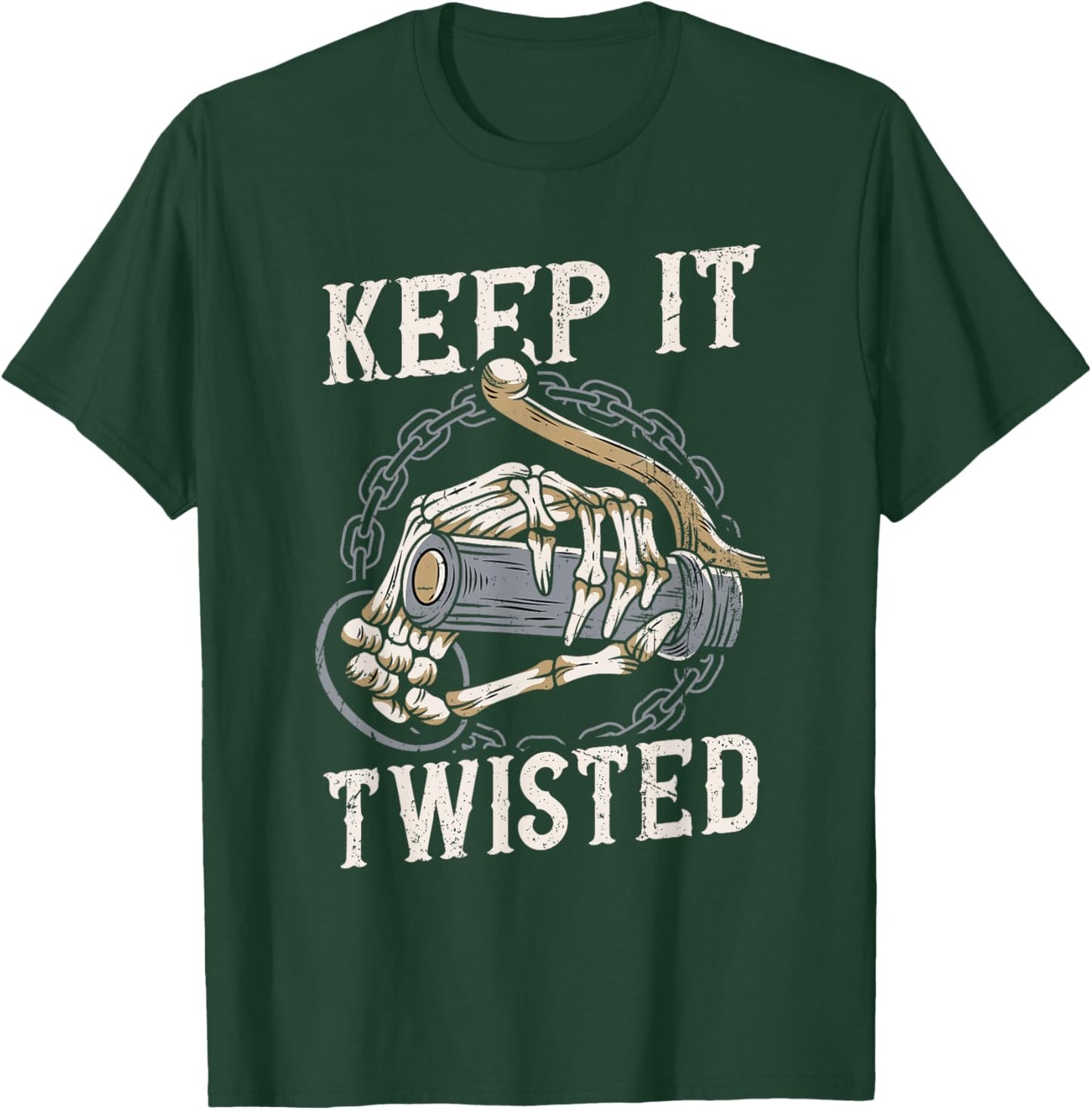 Keep It Twisted - Vintage Motorcycle T-Shirt - T-Shirt | Forest