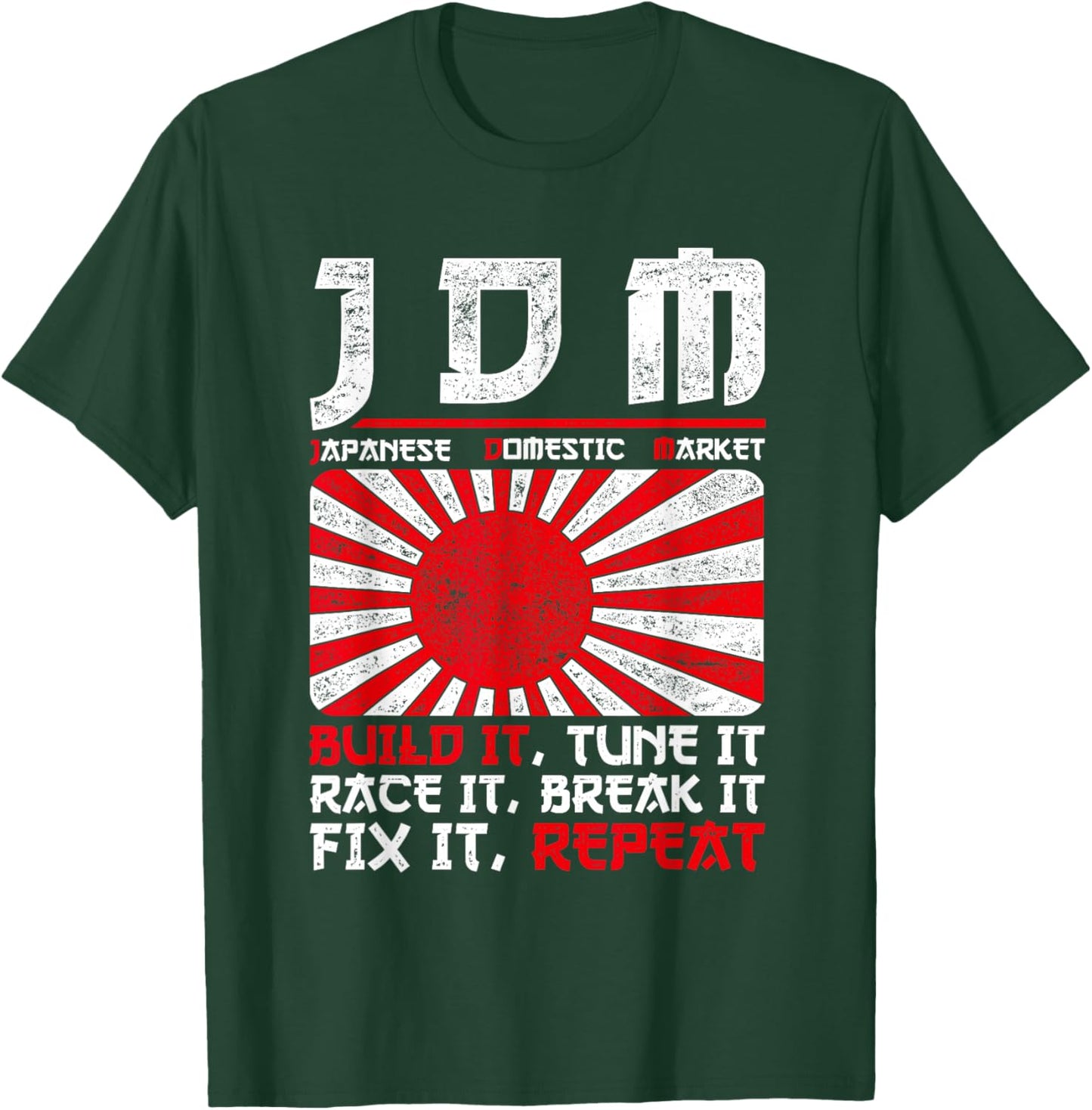 JDM Motorsport Car Tuning Automotive T-Shirt - T-Shirt | Forest