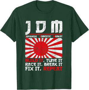 JDM Motorsport Car Tuning Automotive T-Shirt - T-Shirt | Forest