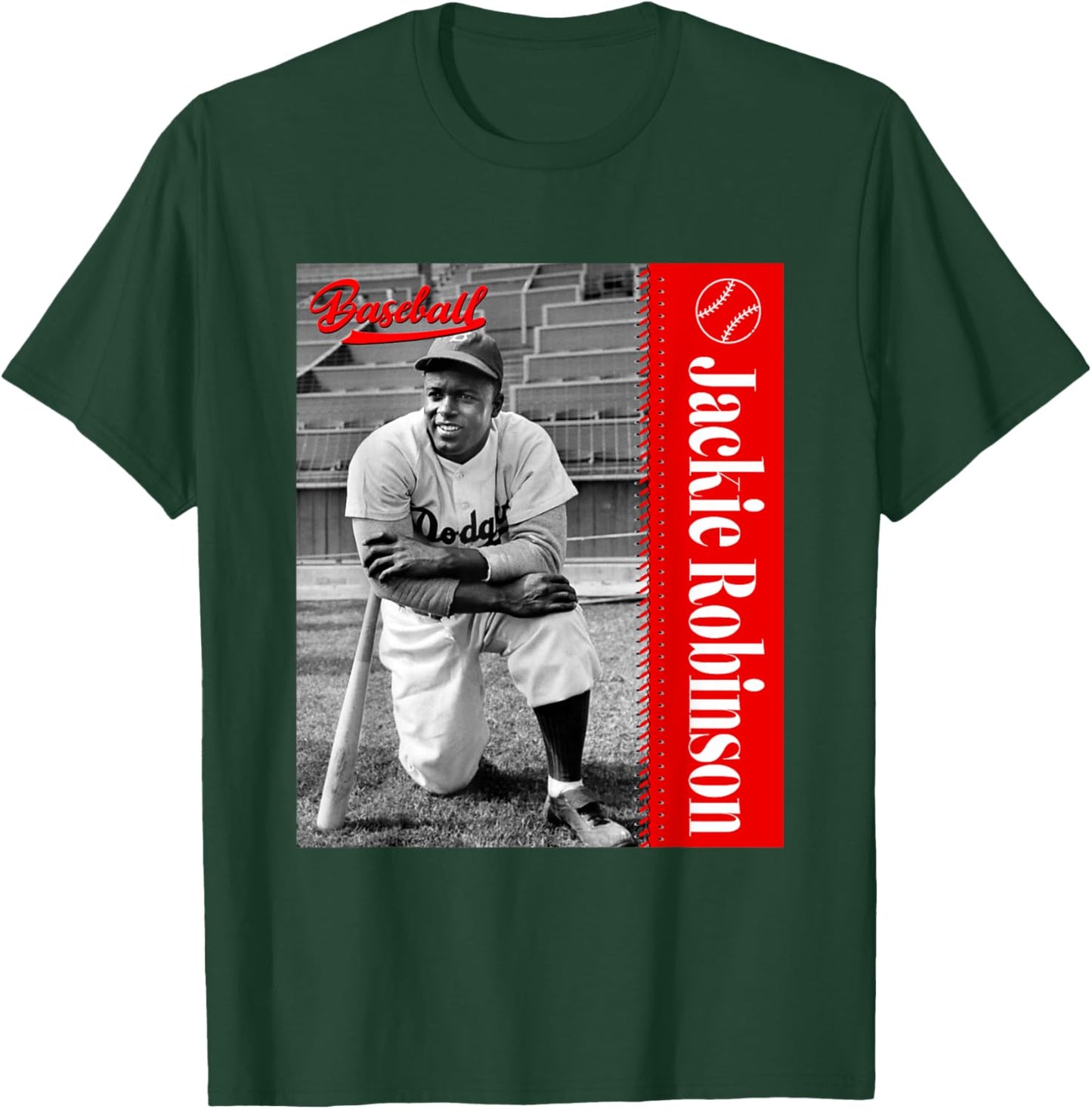 Jackie Robinson_Baseball_077 T-Shirt - T-Shirt | Forest