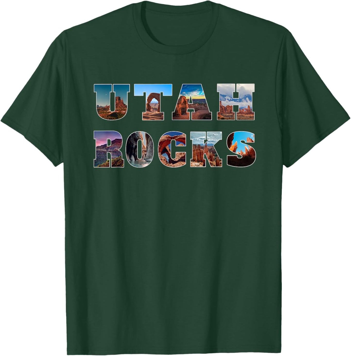 Utah Rocks, National Parks, Hiking, Rock Hunter Apparel T-Shirt - T-Shirt | Forest
