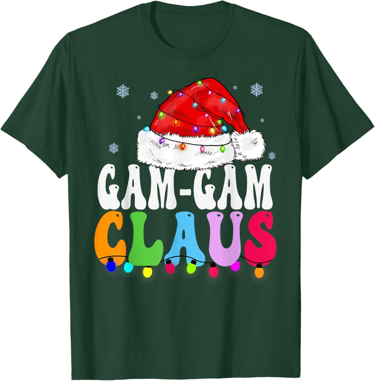 Gam-Gam Claus Funny Xmas Family Matching Grandma Christmas T-Shirt - T-Shirt | Forest