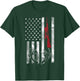 American Flag Rifle Antler Vintage Deer Hunting Hunter Gift T-Shirt - T-Shirt | Forest