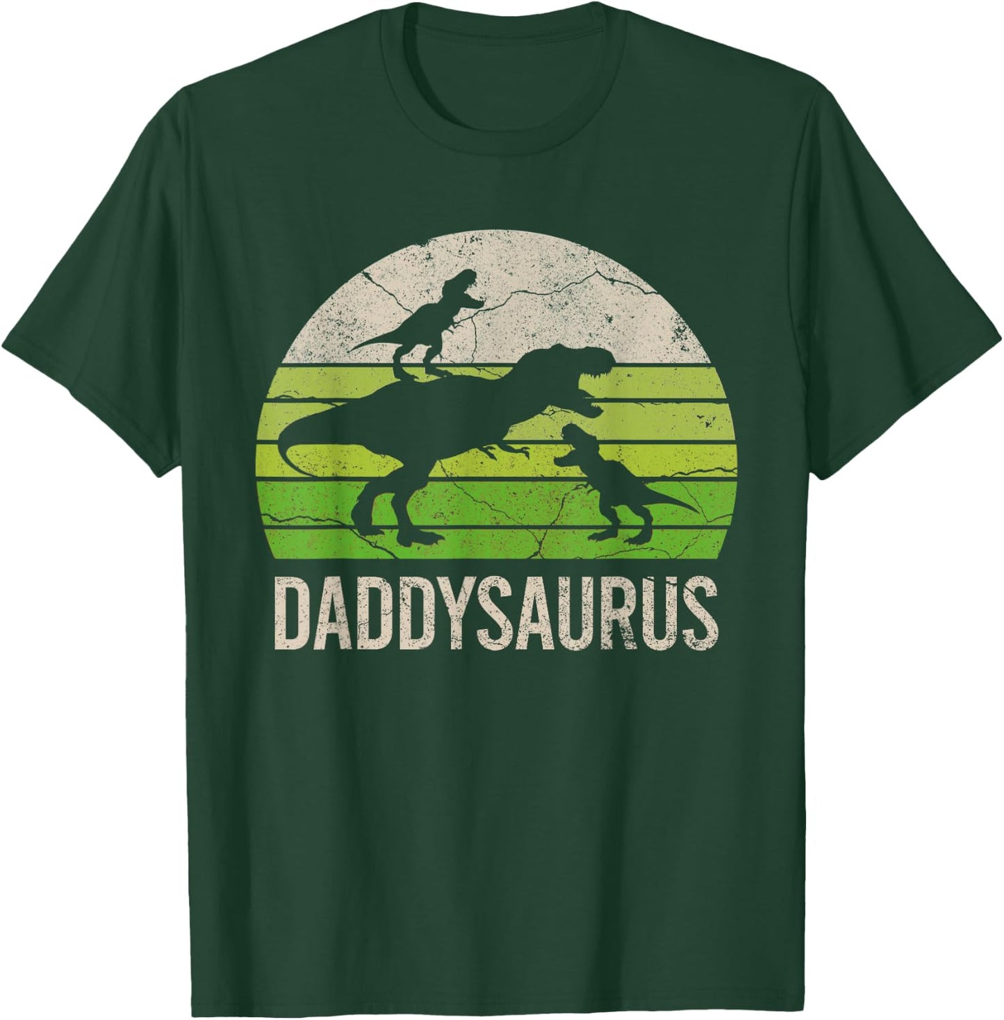 Daddy Dinosaur Funny Dad Daddysaurus 2 Two kids 2020 Gift T-Shirt - T-Shirt | Forest