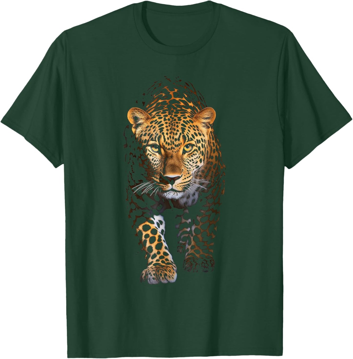 Leopard Portrait Animal Illustration Art Leopard T-Shirt - T-Shirt | Forest