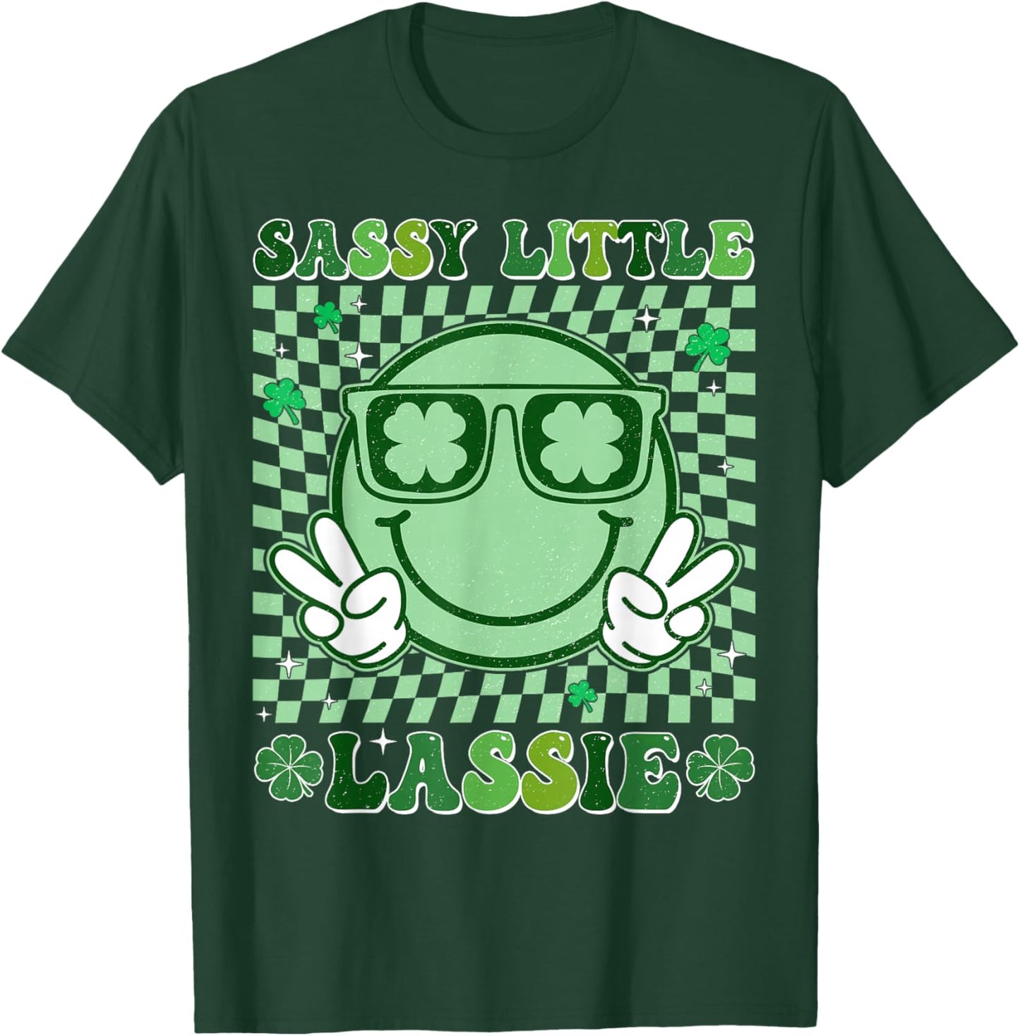 Retro St Patrick's Day Sassy Little Lassie Kid Girls Toddler T-Shirt - T-Shirt | Forest