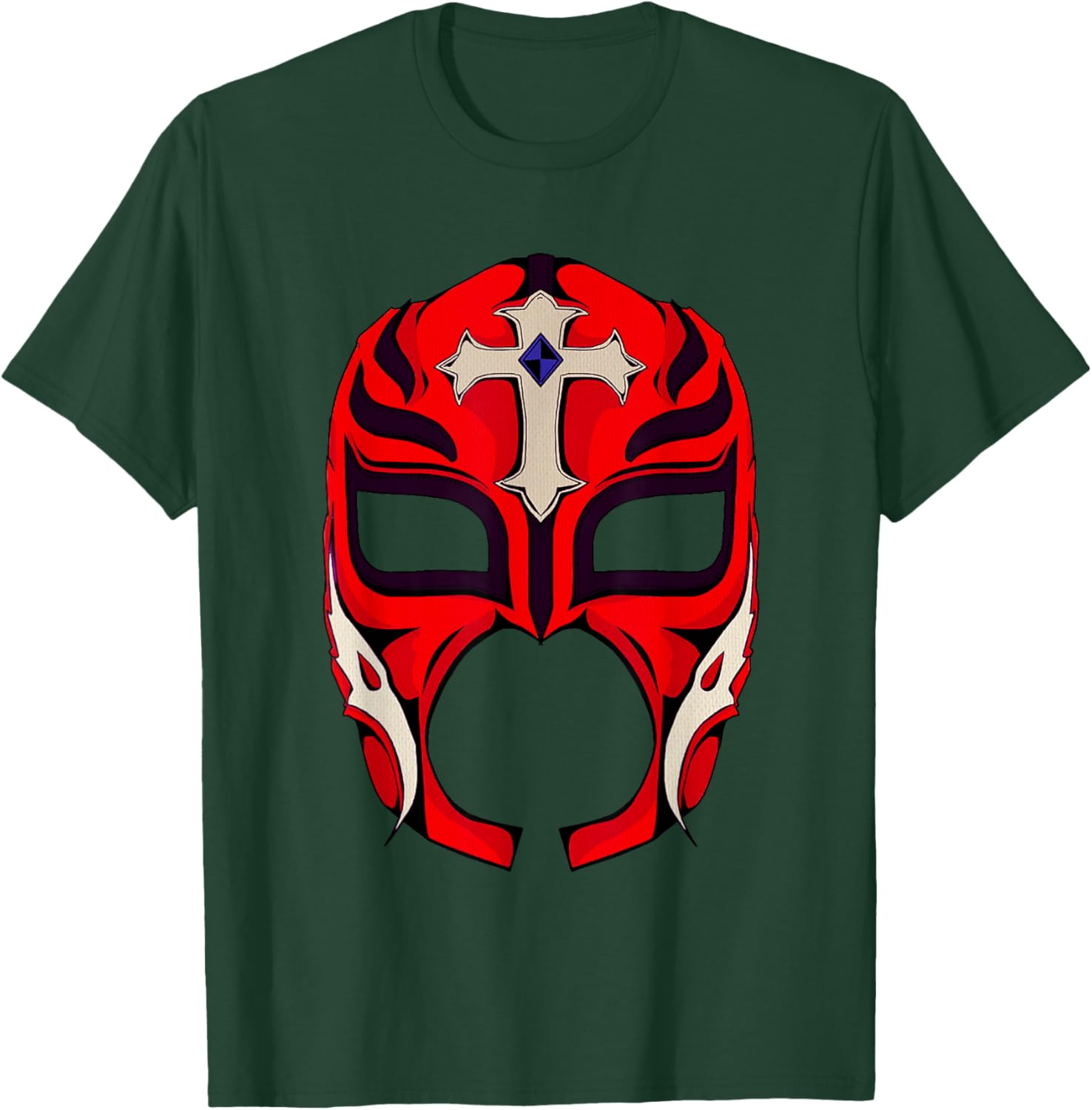 Mizorey Shop -Adults Kids Lucha-Libre , Black, Small, Short Sleeve, Wrestling, Cartoon Graphic, Casual T-Shirt - T-Shirt | Forest