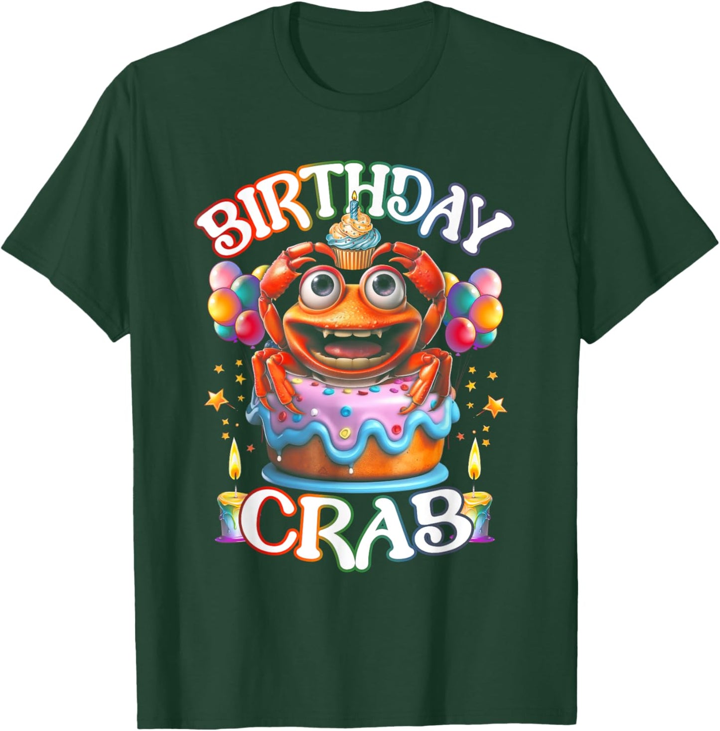 Birthday Crab Owner Got Crab Birthday Party Cake T-Shirt - T-Shirt | Forest
