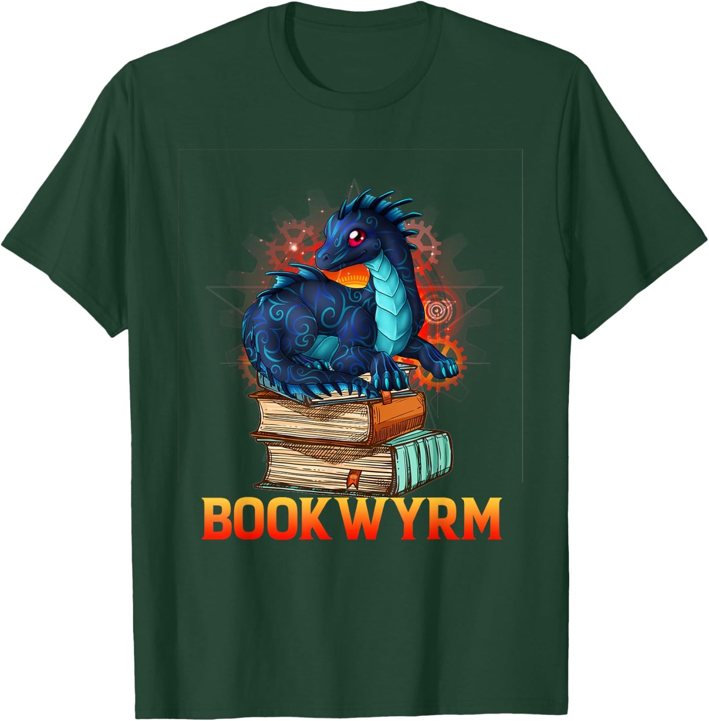 Book Wyrm Bookwyrm Dragon Lover Reading Men Women Gift T-Shirt - T-Shirt | Forest