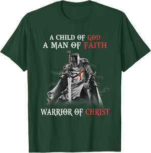 Knight Templar Faith A Warrior Of Christ T-Shirt - T-Shirt | Forest