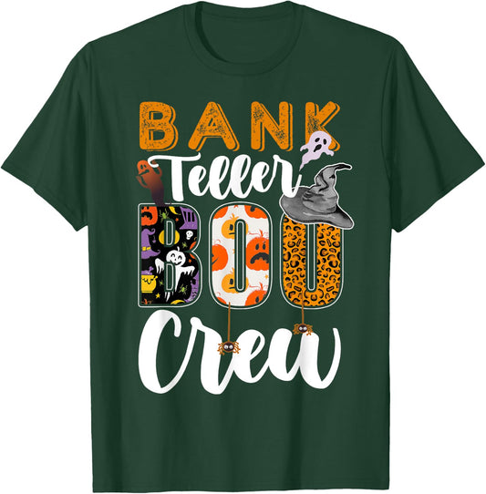 Bank Teller Boo Crew Halloween Matching Banker T-Shirt - T-Shirt | Forest