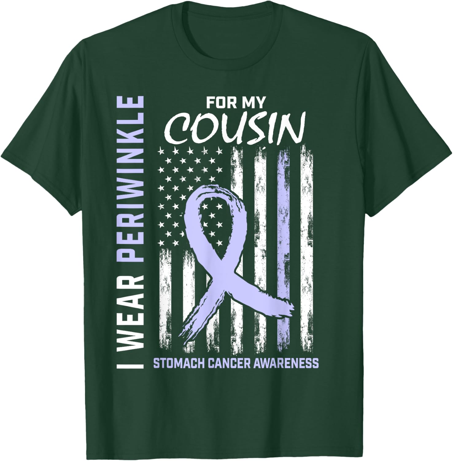 Periwinkle For My Cousin Stomach Cancer Awareness Shirt T-Shirt - T-Shirt | Forest