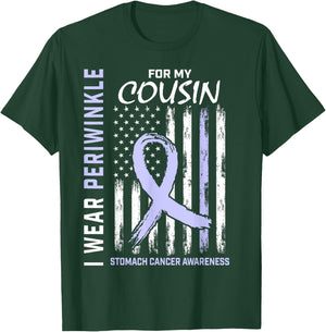 Periwinkle For My Cousin Stomach Cancer Awareness Shirt T-Shirt - T-Shirt | Forest