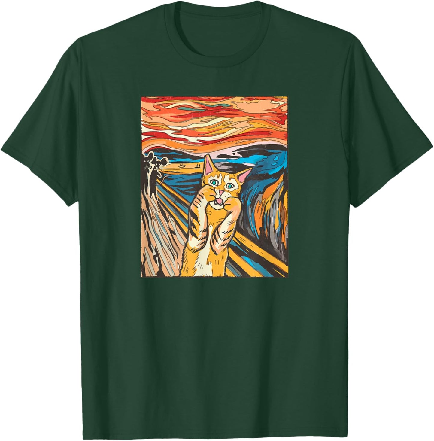 The Scream Painting a Funny Parody of Edvard Munch's T-Shirt - T-Shirt | Forest