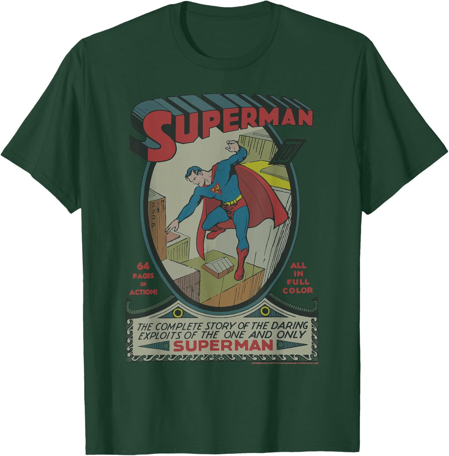 DC Comics Superman 64 Pages Of Action Comic Cover T-Shirt - T-Shirt | Forest
