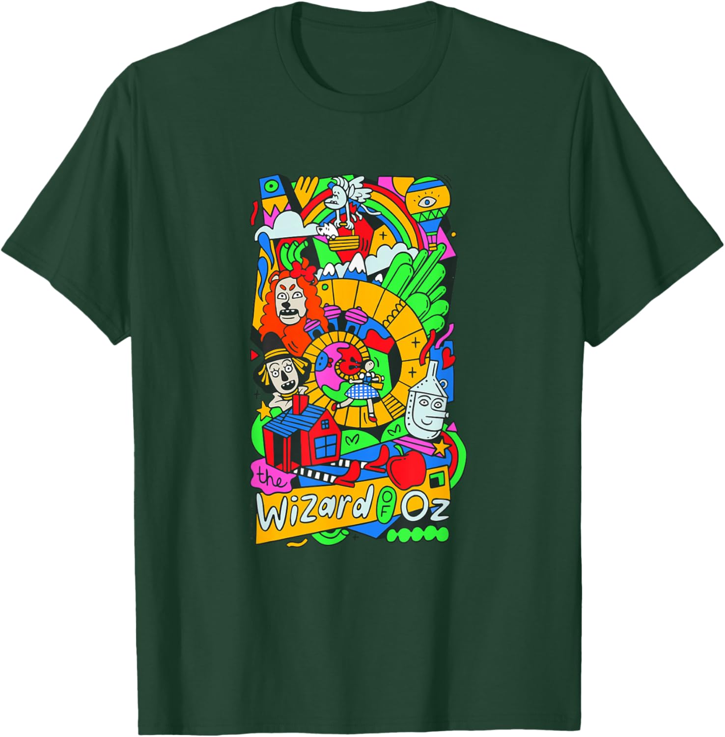 WB100 The Wizard Of Oz The Yellow Brick Road Groovy Group T-Shirt - T-Shirt | Forest