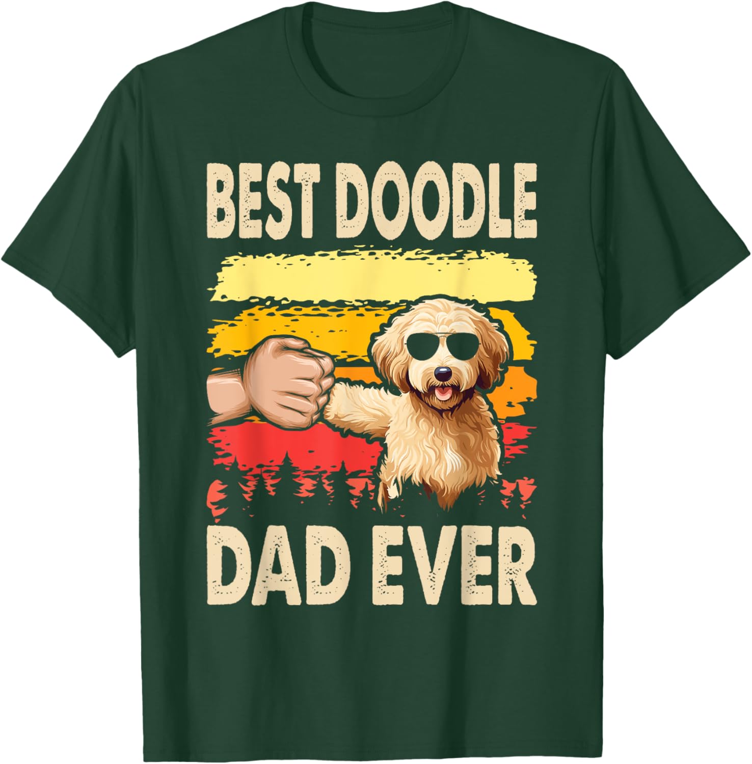 Best Doodle Dad Ever Goldendoodle Dog Dad Father's Day T-Shirt - T-Shirt | Forest