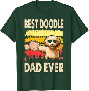 Best Doodle Dad Ever Goldendoodle Dog Dad Father's Day T-Shirt - T-Shirt | Forest
